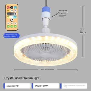 Ventilador de Techo LED Inteligente con Luz Regulable, Cabezal Móvil, Rotación de 360°, Control Remoto, Moderno - Product Image 5