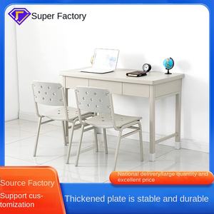 โต๊ะคอมพิวเตอร์มาตรฐาน 14 ตัว สำหรับห้องนอน โครงเหล็ก สองชั้น สามที่นั่ง พร้อมเก้าอี้อ่านหนังสืออเนกประสงค์ ทันสมัย ป้องกันไฟไหม้ - Product Image 5