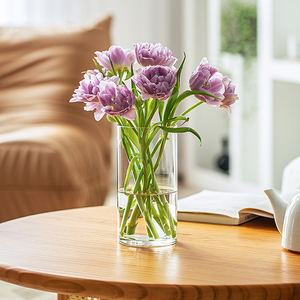 Groothandel huishoudelijke artikelen goedkope elegante cilindrische glazen vaas op maat gemaakt voor decoratie - Product Image 1
