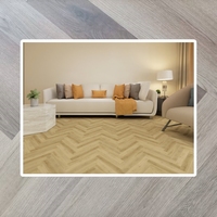 Fischgrät 3mm Niedriger VOC-Gehalt Luxus-Vinylfliesen mit Klassischem Muster LVT-Bodenbelag Verformungsresistente LVP-Vinylplanken für Elegante Eingangshallen