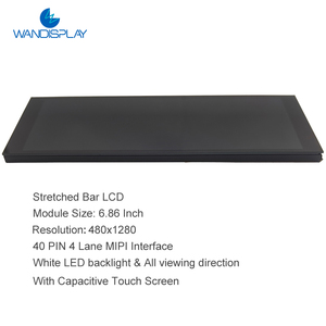 Pantalla LCD tipo barra apta para señalización, pantalla táctil TFT LCD estirada de 6.86 pulgadas 480x1280, pantalla LCD de barra estirada con 40 pines Mipi - Product Image 2