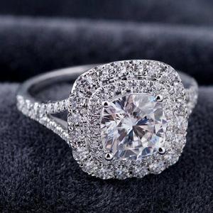 VVS Moissanite <b>Diamond</b> <b>Ring</b> 925 Sterling Silver Lab Grown <b>Diamond</b> Fine Jewelry for Engagement - Product Image 5