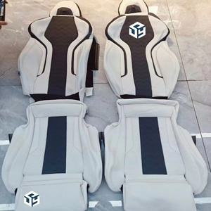 Coprisedili Auto Personalizzati in Pelle Nappa Bianca Chiaro per BMW Serie 3 2018, <span class=keywords><strong>Sedili</strong></span> <span class=keywords><strong>Sportivi</strong></span> M3 Aggiornati per Fila Anteriore - Product Image 1