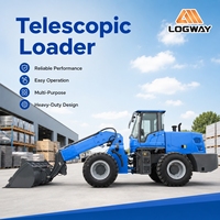 Chargeur télescopique LOGWAY 1800 kg en stock – Capacité de charge et maniement de charge stables pour l'entretien routier – Chargeur diesel
