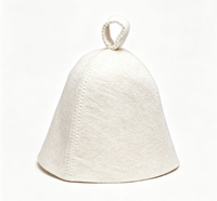 Chapeau de sauna en feutre 100% laine de Nouvelle-Zélande, isolation thermique, protège les cheveux des hautes températures, pour sauna et hammam, vente en gros