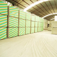 Prix des panneaux de gypse en plaques de plâtre de 9mm et 12mm Panneaux de plafond en fibre de plâtre acoustique Chine Usine de fabrication Plaques de plâtre étanches