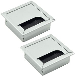 Cable Aperture EXIT G11 ECO In Aluminium Silver With Brush Seal, 100 X 100 Mm