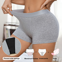 Sous-vêtement menstruel femme taille moyenne grande taille période post-partum pantalon en coton sport Yoga Boxer pantalon de sécurité pour femme