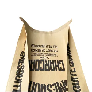 Paquete de bolsas tejidas Bolsa de papel de briquetas de carbón con su propio logotipo Carbón reciclable PP Papel Kraft Estándar Aceptar 25kg 50kg