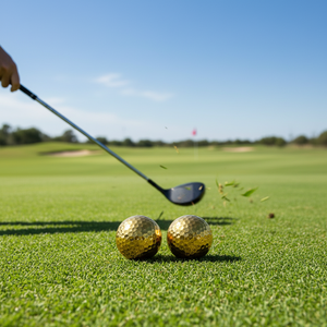 CHENGMO SPORTS Vente en gros <span class=keywords><strong>de</strong></span> <span class=keywords><strong>balles</strong></span> <span class=keywords><strong>de</strong></span> <span class=keywords><strong>golf</strong></span> d'entraînement à 2 couches, personnalisables, avec boîte cadeau, qualité supérieure, plaquées or - Product Image 2