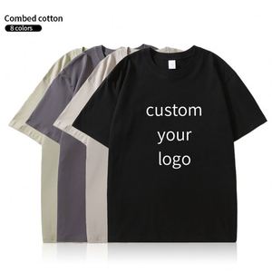 2024 High Quality Wholesale 100% Cotton <b>Tshirts</b> for Men T Shirts Plain Custom DTG Printing Oversized <b>White</b> Blank T-Shirt - Product Image 2