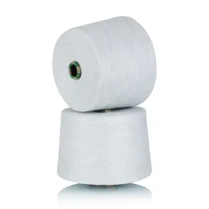 Wholesale Stock Lot Yarn 45S 40S 32S Weaving Ring Spun Raw White Yarn Poly/Cotton Combed Yarn