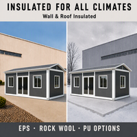 Maisons modulaires, mini-transports, petites maisons mobiles, maisons conteneurs préfabriquées durables, isolation thermique
