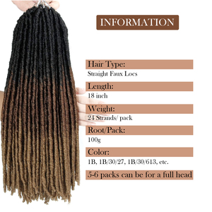 Tresses synthétiques Faux Locs, cheveux raides doux, dreadlocks, cheveux au crochet Goddess pour femmes - Product Image 2