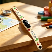 Nouveau modèle de bracelet intelligent pour enfants, style étudiant, premium, mignon, imprimé de dessins animés, sportif, lumineux