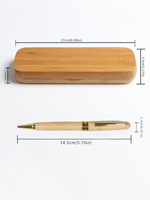 Boîte à stylos gel en bambou avec étui cadeau stylo pour calligraphie signature anniversaire fête des pères cadeau d'anniversaire
