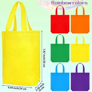 Sacs de transport en TNT non tissé personnalisés, imprimés pour les anniversaires, les mariages, les fêtes, les cadeaux de bonbons, colorés, écologiques et réutilisables - Product Image 2