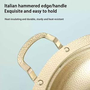 <span class=keywords><strong>Paellera</strong></span> Comercial de Acero Inoxidable Martillado de 26/28/30cm para Mariscos, Cangrejos y Langostas para Restaurantes - Product Image 5