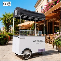 Chariot de vente de café personnalisé Etodevice, chariot alimentaire mobile commercial à pousser à la main
