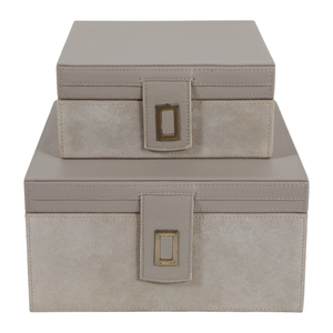 Scatole Decorative in Camoscio con Coperchio per Gioielli e Oggetti Preziosi, Elegante Organizzatore per Arredamento Casa e Accessorio per Tavolino da Caffè - Product Image 1