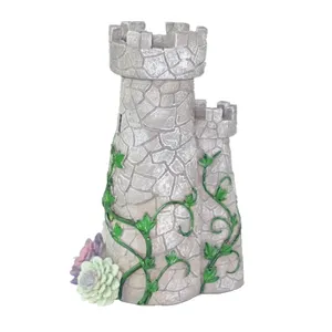 6 Inch Sprookjesachtige Tuin Hars Kasteel Sculptuur Ambachtelijke Mini Tuin Decor