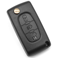 Carcasa de Llave Remota para Coche con 3 Botones, Entrada sin Llave, Cubierta de Llave de Vehículo, Carcasa de Llave con Cuchilla HU83 CE0536 y Soporte para Batería