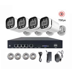 Tseye ชุดกล้องวงจรปิด4CH POE NVR กล้อง CCTV ระบบ IP67 8MP 4K กล้องมองกลางคืนตรวจจับการเคลื่อนไหวระบบจดจำใบหน้า - Product Image 1