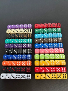 <span class=keywords><strong>Dés</strong></span> <span class=keywords><strong>en</strong></span> acrylique de 16 mm, <span class=keywords><strong>couleur</strong></span> unie, coins arrondis, 6 faces (D6) pour jeux de société, RPG et divertissement - Product Image 1