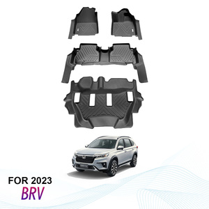 Alfombrillas de plato profundo 5D impermeables de alta calidad de fábrica para todo tipo de clima alfombrillas de coche con volante a la derecha para <span class=keywords><strong>Honda</strong></span> <span class=keywords><strong>BRV</strong></span> <span class=keywords><strong>2023</strong></span> - Product Image 1