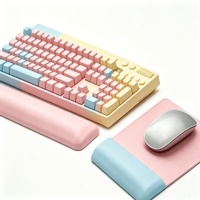 Ensemble repose-poignets et tapis de souris rectangulaire en mousse à mémoire de forme WinCheer Gaming - Ergonomique, soulagement de la douleur pour usage au bureau, en stock