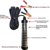 Lampe de pêche LED sous-marine 12-85V 20W 30W IP68 étanche en alliage d'aluminium, lampe de nuit submersible verte rouge bleue blanche