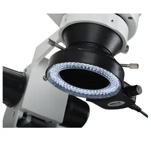 HAYEAR-Anillo de luz LED para microscopio, lámpara brillante ajustable, HY-144B, 144, para microscopio estéreo, cámara