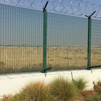 Panneau de clôture en treillis métallique robuste 2,1 m x 2,4 m, en acier 358, haute sécurité, anti-escalade, à vue dégagée, de Chine
