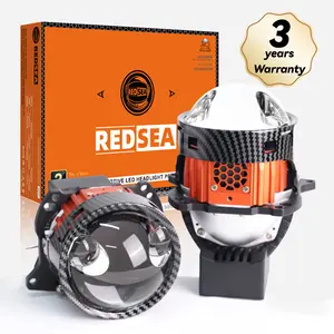 Redsea Top Quality LED Dual Light Lens Super Bright Spotlight Car Light Accessories HD Lens Bi Led Projector Lens With Quiet Fan