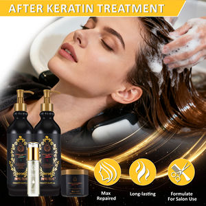 Set Profesional de Renovación Capilar con Queratina, Champú y Acondicionador, Reparación con Aminoácidos, Sin Sulfatos ni Parabenos, Crema Capilar y Aceite para Salón - Product Image 4