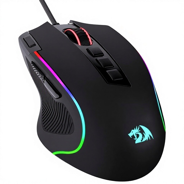 M612 Predator RGB Gaming Mouse 8000 DPI USB Wired Optical 11 Programmable Buttons 5 Backlit Modes Software Supports DIY China