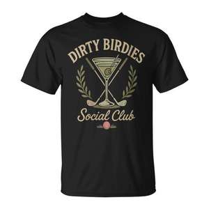 Dirty Birdies Social Club - Camiseta para adultos con diseño de golf y bebidas - Product Image 1