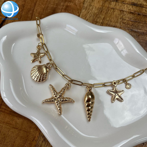 Precio al por mayor colgante de Metal a prueba de óxido Hardware Shell Conch tortuga estrella de mar <span class=keywords><strong>Bikini</strong></span> encantos hebilla para accesorios de baño - Product Image 6