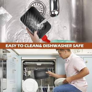 <span class=keywords><strong>Ninja</strong></span> <span class=keywords><strong>Foodi</strong></span> Air Fryer AF300UK, 2Pcs <span class=keywords><strong>Ninja</strong></span> <span class=keywords><strong>Foodi</strong></span> Double Zone Réutilisable Silicone Double Panier 7.6L Air Fryer Liner - Product Image 4