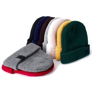 Étiquette tissée personnalisée, écologique, durable, en RPET, acrylique, laine, unisexe, gorras, bonnet à revers, bonnet en tricot gaufré - Product Image 5