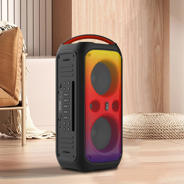 50W Wireless Party bluetooth Speaker with RGB Light and Wireless Micro Phone