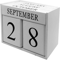 Calendrier de bureau en bois avec date et jour, accessoires de bureau, calendrier perpétuel, calendrier de table créatif, décoration de bureau personnalisable