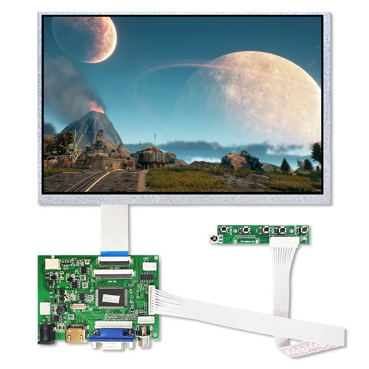 10.1 इंच एलसीडी पैनल डिस्प्ले Lvds 1280*800 Tft आईपीएस पठनीय धूप 1000 nits एलसीडी डिस्प्ले विज्ञापन स्क्रीन उच्च चमक