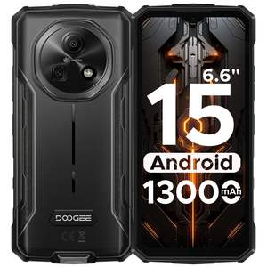 DOOGEE Fire 5 – Téléphone robuste Octa Core GSM, 13000 mAh, <span class=keywords><strong>Android</strong></span> 15, double carte SIM, écran HD+ 6,6'' 90Hz, étanche, 12 Go + 64 Go, identification faciale, robuste - Product Image 1