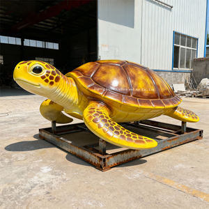इनडोर/आउटडोर एक्वैरियम और महासागर पार्कों के लिए जीवन एनिमेटेड स्टील समुद्री कछुए मॉडल - Product Image 3