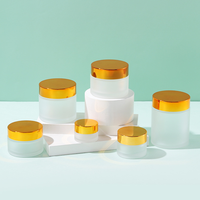 Pot à crème transparent en verre givré 50g 100g 150g – Jolies bouteilles vides pour crème cosmétique