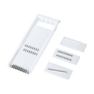 <b>Multi</b> <b>Functional</b> <b>Vegetable</b> <b>Cutter</b> Peeler Shredder Slicer Garlic Grinder Set White Plastic Kitchen Tool - Product Image 4