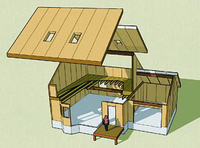 Quacent Kit de maison préfabriquée SIP, assemblage rapide avec de bonnes performances d'isolation thermique (PERSONNALISATION DE SUPPORT)