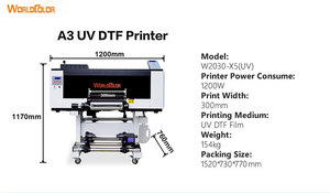 Imprimante UV DTF A3 Crystal Label Imprimante UV DTF AB Film Autocollants 30cm Xp600 <span class=keywords><strong>Mini</strong></span> imprimante UV DTF avec plastifieuse Rouleau à Rouleau - Product Image 5
