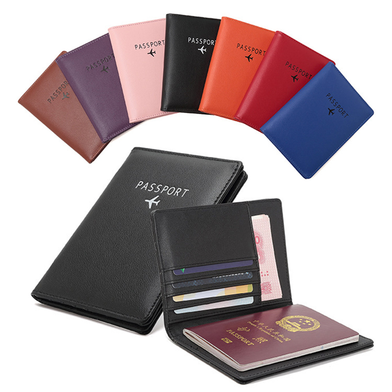 Portafoglio Da Viaggio Sottile In Similpelle Con Protezione RFID &ndash; Custodia Per Passaporto E Carta D'identit&agrave;, Organizzatore Da Viaggio, Nuovo, Unisex.
